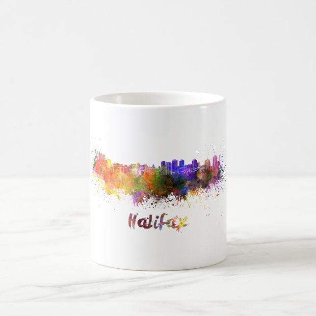 Halifax skyline in watercolor kaffemugg (Center)