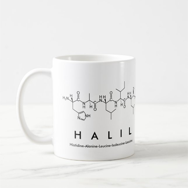 Halil peptide namn mugg (Vänster)
