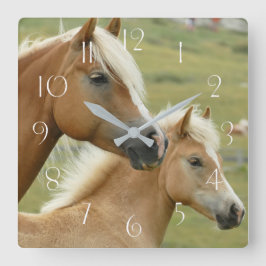 Hålingerhäst och hönspest fyrkantig klocka