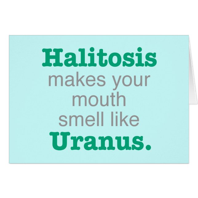 Halitosis Uranus Hälsningskort (Framsidan Horizontal)