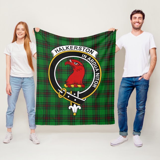 Halkerstonklanens Tartanplaid Fleecefilt (På plats)