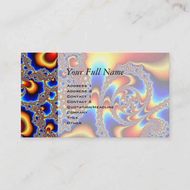 Halkning igenom - av Fractalkonst Visitkort (Framsida)