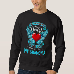 Håll alltid min mormor i mitt hjärta Saknad dig i Lång Ärmad Tröja
