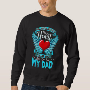 Håll alltid min pappa i mitt hjärta Saknade minnen Lång Ärmad Tröja