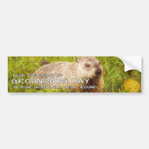 Håll anden av bildekalet för den Groundhog dagen Bildekal