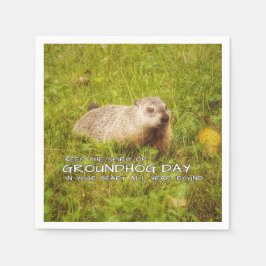 Håll anden av servetter för den Groundhog dagen