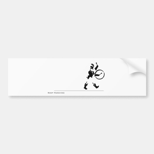 Håll att marschera bildekalet bildekal (Framsidan)