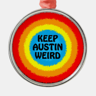 Håll Austin Texas den kusliga julgranprydnaden Julgransprydnad Metall