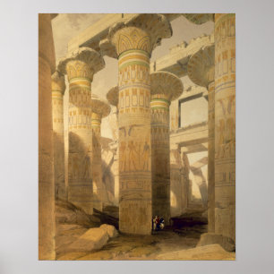 Hall av kolonner, Karnak, från "egypten och Poster