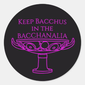 Håll Bacchus i Bacchanalia dekaler  Runt Klistermärke