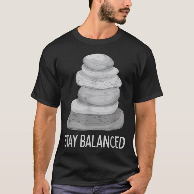 Håll Balansen - Cairn Stenstackningssten Stacker T Shirt (Framsida)