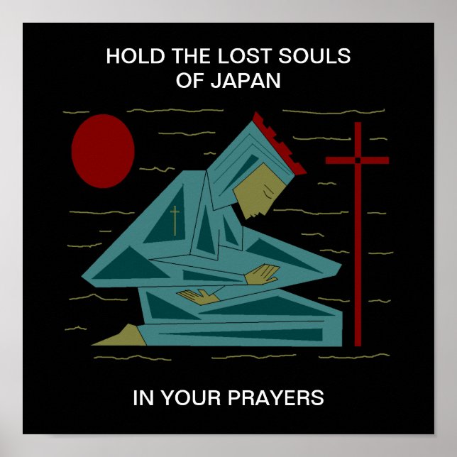 HÅLL BORTTAPPADEN JAPAN I DINA PRAYERS POSTER (Framsidan)