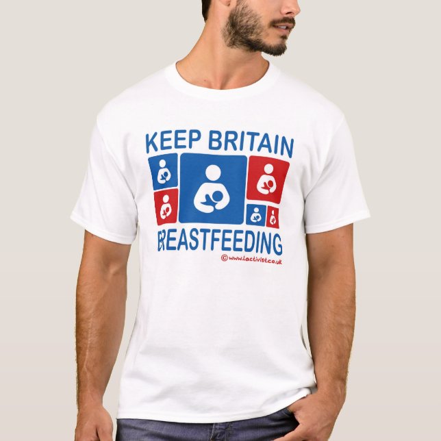 Håll Britannien Breastfeeding T-shirt (Framsida)