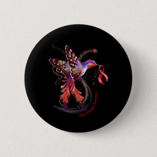 Håll Burgundy Ribbon Brain Aneurysm Awareness Knapp