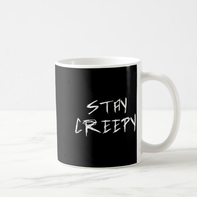 Håll creepy emo goth Halloween rolig Kaffemugg (Höger)