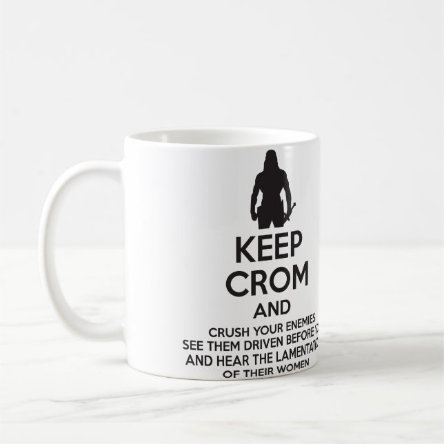 Håll Crom och krossa dina fiender Kaffemugg (Vänster)