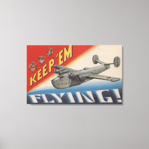 Håll dem Flying/PB2Y-2 Canvastryck