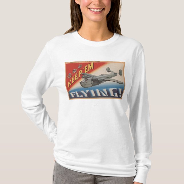 Håll dem Flying/PB2Y-2 Tee Shirt (Framsida)