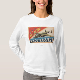 Håll dem medelbombplanen Flying/B-25 (flygplan) T Shirt