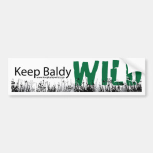 Håll den Baldy vildbildekalet Bildekal