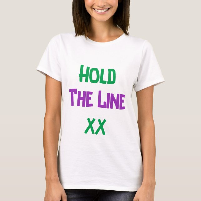 Håll den feministiska linjen t shirt (Framsida)