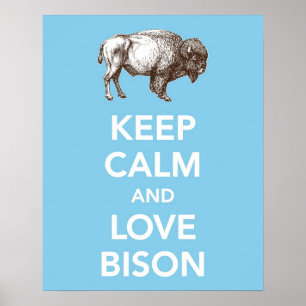 Håll den lugna och för kärlekbisonen (eller poster
