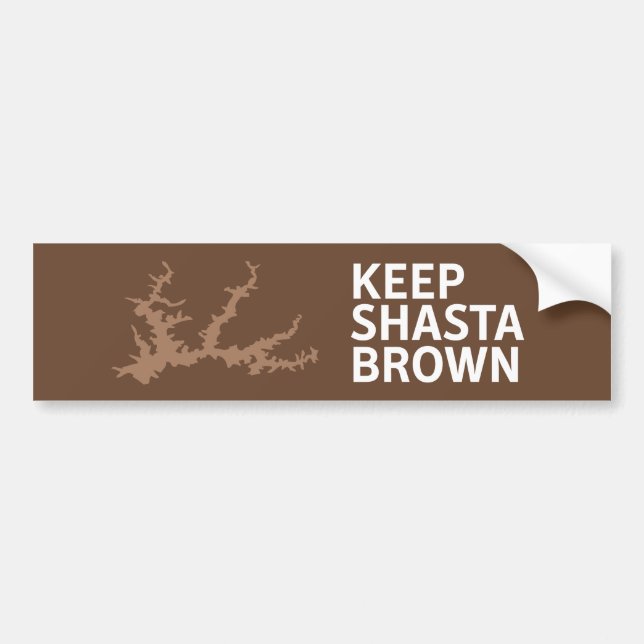 Håll den Shasta bruntet Bildekal (Framsidan)