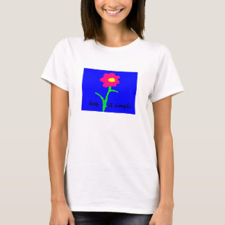 Håll det den enkla T-tröja med den ljusa färger T-shirt