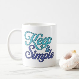 Håll det enkelt-mugg (blå) kaffemugg