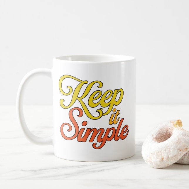 Håll det enkelt-mugg (gul) kaffemugg (Med munk)