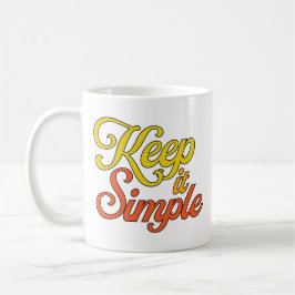 Håll det enkelt-mugg (gul) kaffemugg