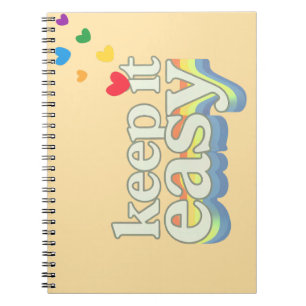 Håll Det Enkelt Retro Pride Typografi Design Anteckningsbok