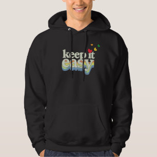 Håll Det Enkelt Retro Pride Typografi Design Hoodie