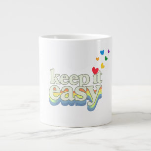 Håll Det Enkelt Retro Pride Typografi Design Jumbo Mugg