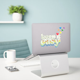 Håll Det Enkelt Retro Pride Typografi Design Klistermärken