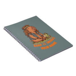 Håll Det Groovy Capybara Söt Retro Anpassad Anteckningsbok