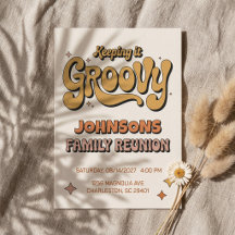 Håll det Groovy Retro Boho Familjeåterförening