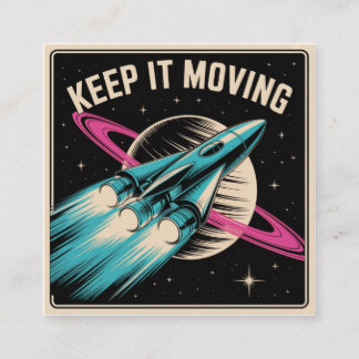 Håll det igång fyrkantigt visitkort