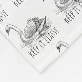 Håll Det Klassiskt Elegant Svan Fleecefilt