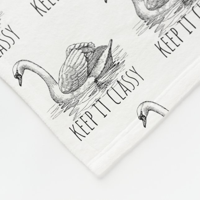 Håll Det Klassiskt Elegant Svan Fleecefilt (Hörn)