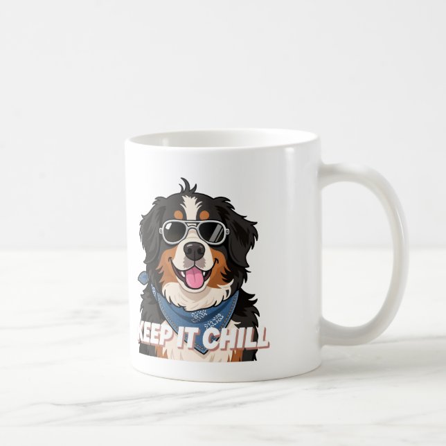Håll det lugnt Berner Sennenhund konst Kaffemugg (Höger)