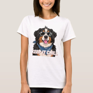 Håll Det Lugnt Bernese Mountain Dog Konst T Shirt