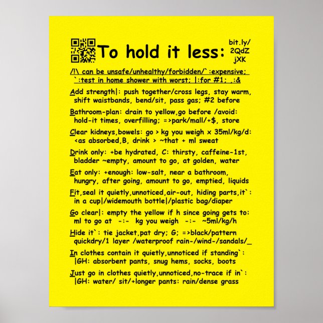"Håll det mindre" - liten poster (Framsidan)