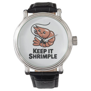 Håll Det Rätt Enkelt Kawaii Räka Armbandsur