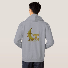 Håll Det Tide – Rolig Banantypografi Minimalistisk Hoodie