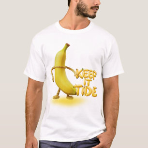 Håll Det Tide – Rolig Banantypografi Minimalistisk T Shirt