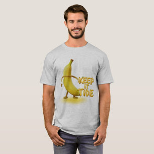 Håll Det Tide – Rolig Banantypografi Minimalistisk T Shirt