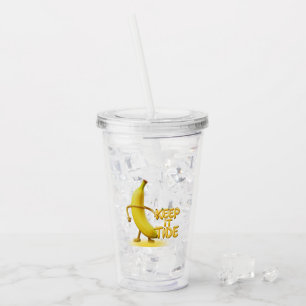 Håll Det Tide – Rolig Banantypografi Minimalistisk Take Away Mugg