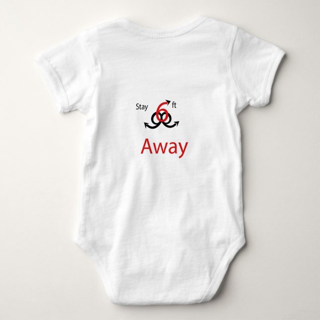 Håll dig 6 fot borta t shirt (Baksida)