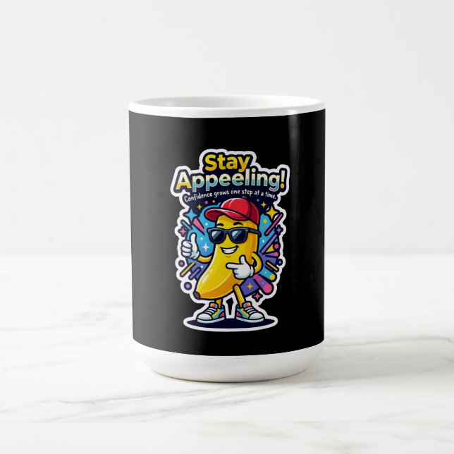 Håll dig aptitlig! – Söt banan självsäkerhet Kaffemugg (Center)